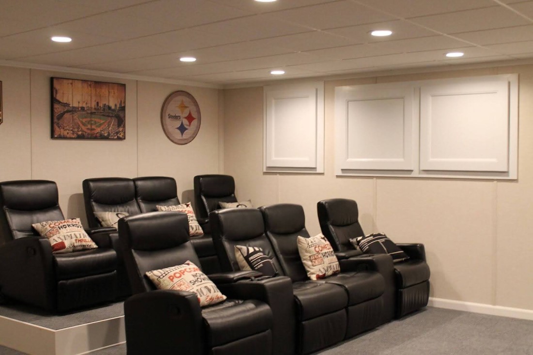 Basement Design Ideas | Newark, NY | Marshall Exteriors - home_theater