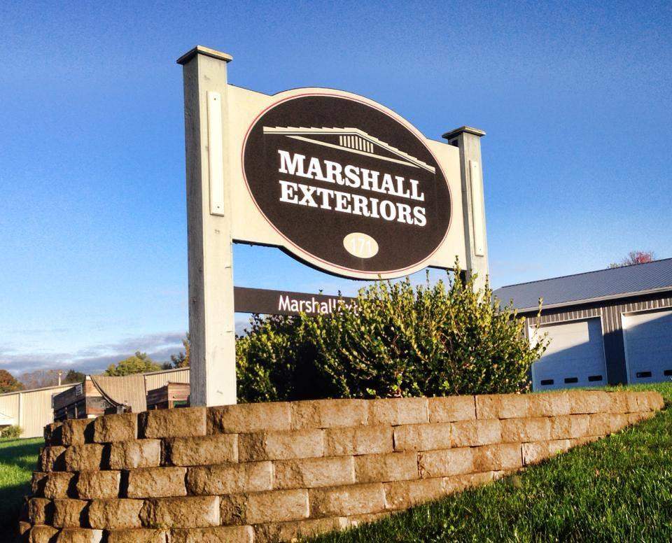 Marshall Exteriors signage