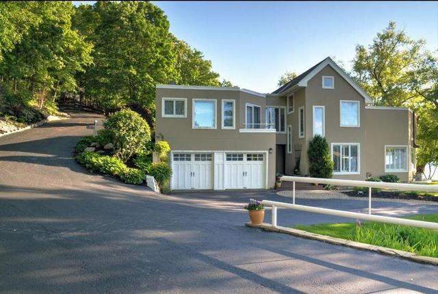 Contemporary home with two garages