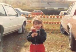 girl with pumpkin